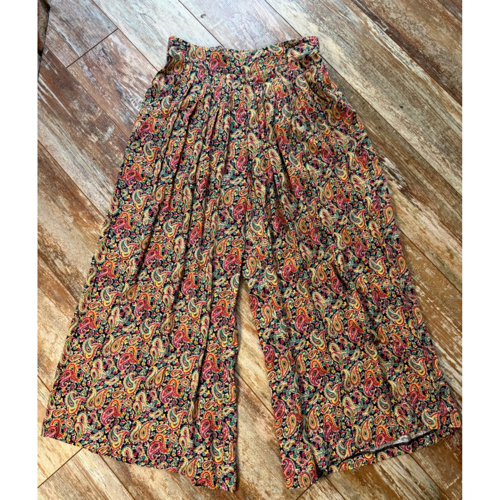 Kachel x Anthropologie Pants Womens 6 Paisley Wide Leg Palazzo Viscose Boho